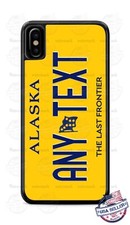 Funda de teléfono con diseño de placa automática del estado de Alaska para iPhone 15 Samsung s23FE Google 8a
