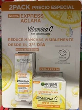 Garnier Skin Active Express Aclara Kit Booster Serum And  Cream Fps30