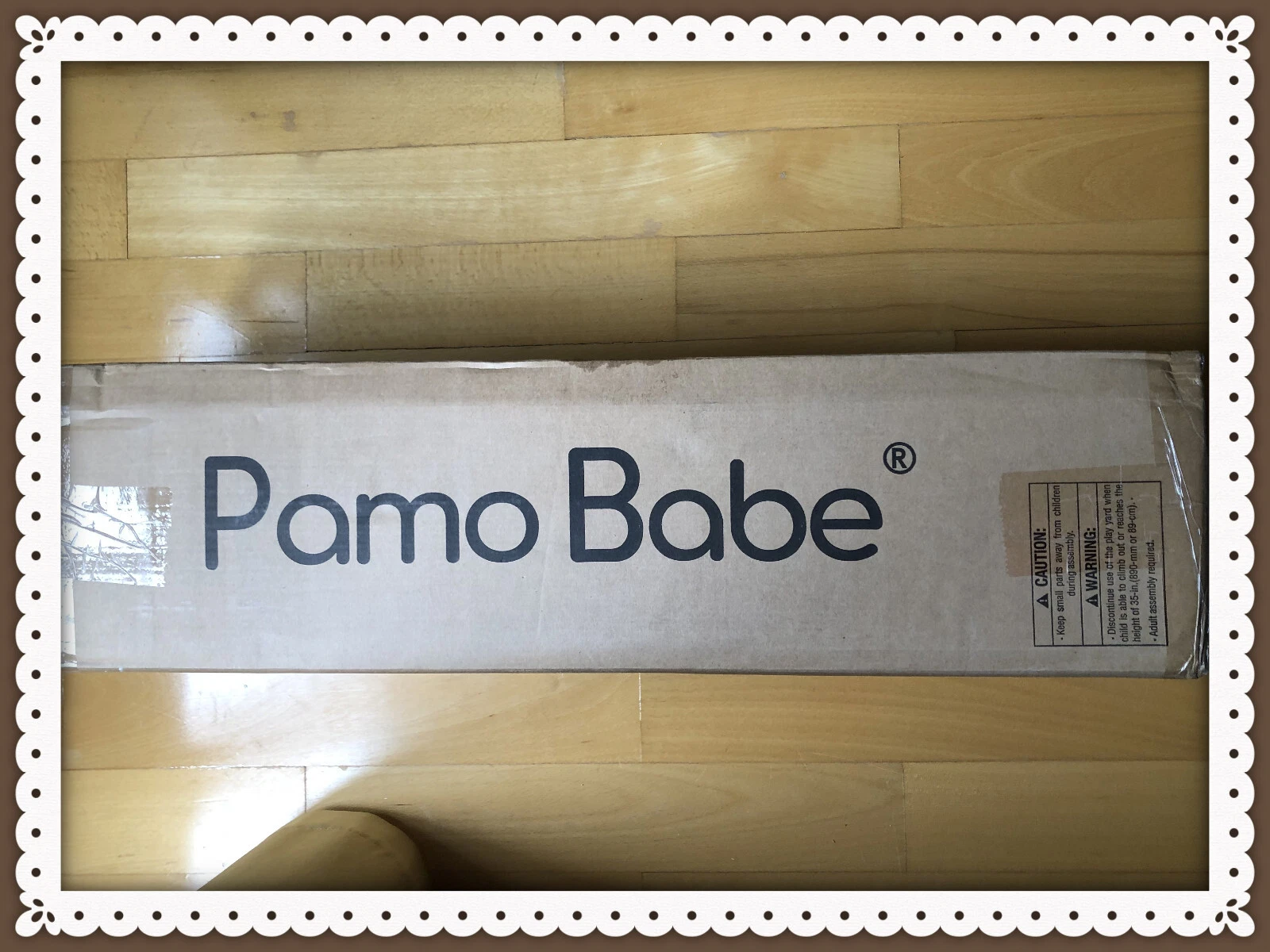 PamoBabe Portable Infant Sturdy Playard Padded Mat Toy Bar Foldable Easy to Use