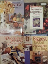 Lot of Painting Books: Decorative Painting, Tables, for the Home, Biggest Book