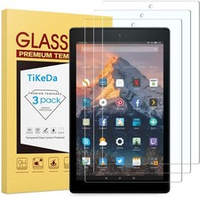 3-Pack Screen Protector for Amazon Kindle Fire HD 8 2018/2017/2016 Release ...
