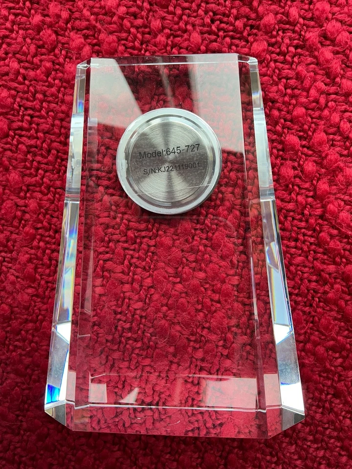 Howard Miller  "PARAGON" crystal clock NIB - Image 4 of 4