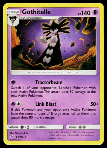 Gothitelle 54/145 Rare Guardians Rising Pokemon Near Mint
