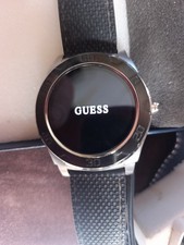GUESS CONNECT C1001G1 Silicone Black Touch Men's Smartwatch NEW