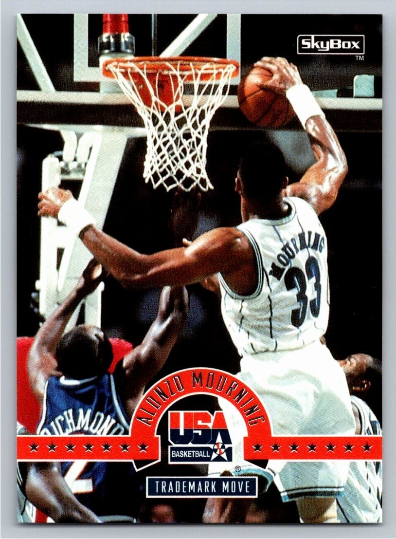 1994 Skybox USA Basketball Alonzo Mourning #5 Card NBA