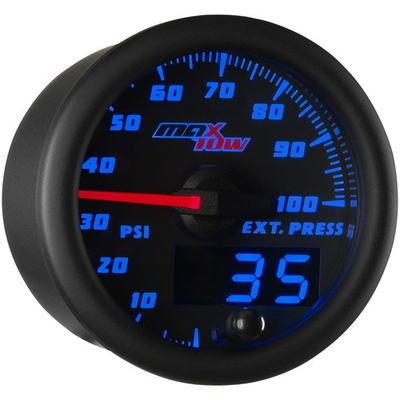 #ad 52mm Black amp; Blue MaxTow 100 PSI Exhaust Pressure Gauge Kit $132.99