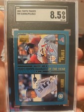 2001 Topps Traded Rookies Albert Pujols, Ichiro Suzuki #T99 Chrome (RC) Sgc 8.5
