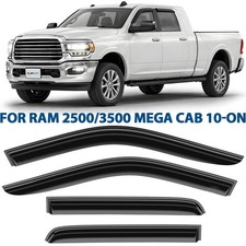 Side Window Deflectors Rain Guards for 2010-2026 Ram 2500/3500 Mega Cab