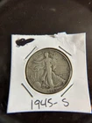 1945-S Walking Liberty Silver Half Dollar