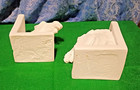 2 Vtg non painted or glazed  ceramic horse head bookends — photo 8