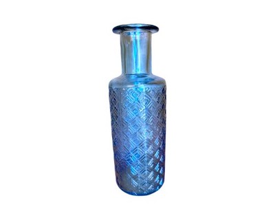 Blue Vidrios San Miguel Diamond Shape Pattern Vase