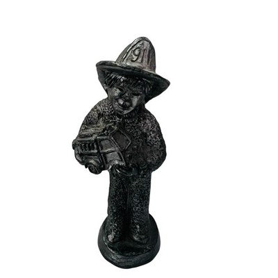 Vintage Michael Ricker Boy Fire Truck 911 Helmet Figurine