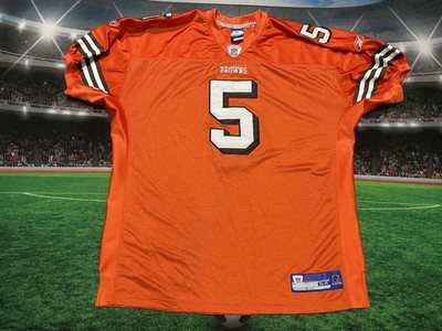 Cleveland Browns Jeff Garcia #5 Reebok Stitched Jersey Sz 52 Preowned Orange