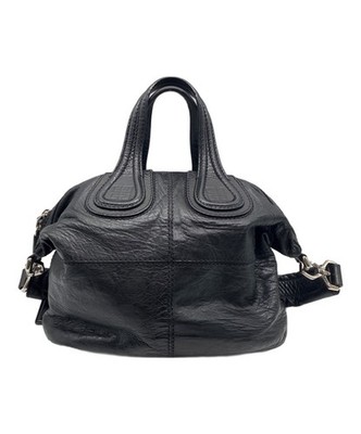 GIVENCHY Nightingale Authentic Handbag 2way Tote Shoulder Bag Black 4G Zip Logo