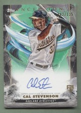 2023 TOPPS INCEPTION CAL STEVENSON ON CARD AUTO ROOKIE GREEN PARALLEL RC #/125