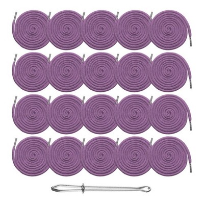 20pcs Drawstring Cords 51'' Replacement Drawstring with Threader, Purple