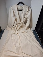 Vintage House Robe Woman's M/L Polyester Tie Long Soft
