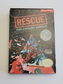 Rescue - The Embassy Mission (NES, 1989) Nintendo Complete CIB Authentic Tested
