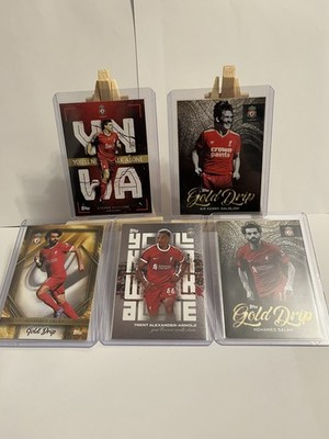 LFC Team Set gemischte Karten Konvolut. 2 x Goldtropfen Salah Goldtropfen Sir Kenny. YNWA 