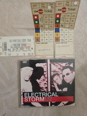 U2 Electrical Storm  2 DVD passes & ticket  Tour  Oakland Arena on Novr 9, 2005.