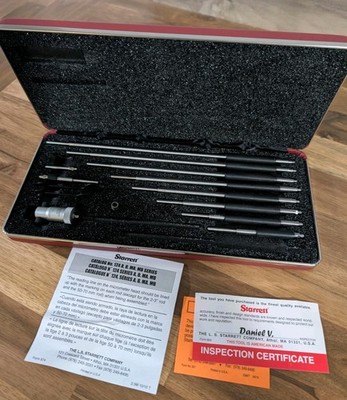 Starrett - 124 A,B,MA,MBseries InsideMicrometer (10 Rod Set) Lightly Used