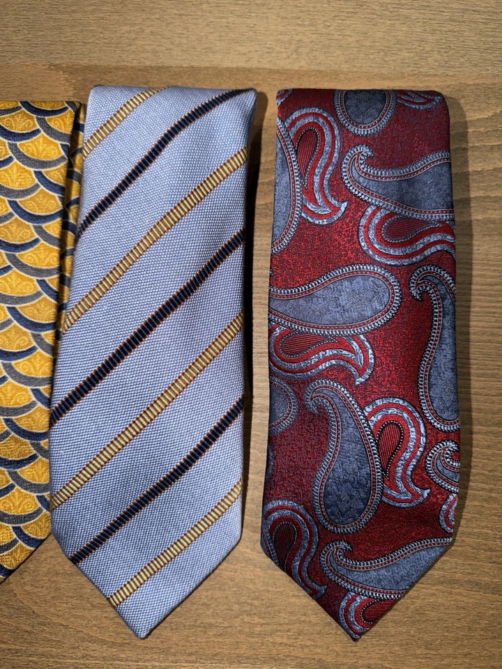 Corbatas Ermenegildo Zegna Hombres Diseñador de Seda Italia Elegantes Lote de 5 Foto 3 de 4