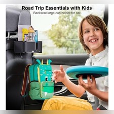 NEW Car Headrest Cup Holder Back Seat Organizer Multi-Hanging Storage Box Hooks