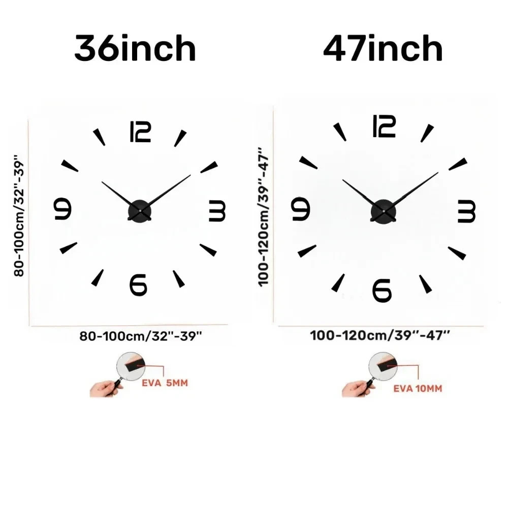 Large Wall Clock for Living Room Decor Modern Decorative Wall Clock with Pendulu