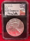 2017 AMERICAN SILVER EAGLE NGC MS70 EARLY RELEASES AMERICAN FLAG LABEL