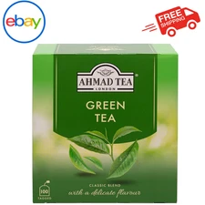 Ahmad Tea Green Tea, Green Tea Teabags 100 ct - Caffeinated & Sugar-Free