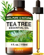 100% Pure & Natural Tea Tree Oil for Skin, Hair, Toenails, Aromatherapy, & Soap