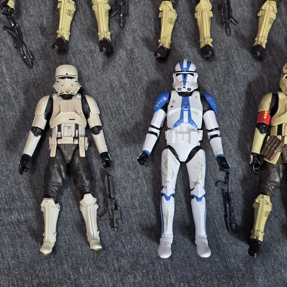 Star Wars the Black Series Lot Of 9 Shoretrooper X7 501st X1 Hovertank Driver X1 - Image 2 of 4
