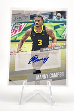 Manny Camper 2021 Panini Chronicles Prestige Draft Picks Bonus Shots Auto Rookie