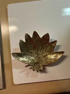 1950’s Vintage Brass Sage Leaf Dish Virginia Mastercrafters 3 49