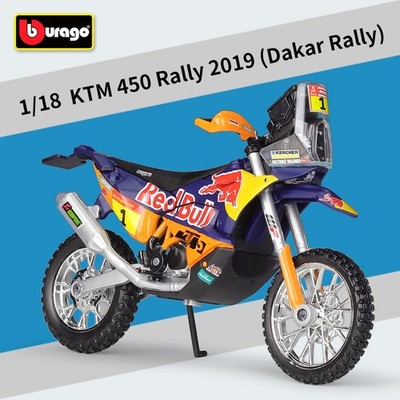 Bburago 1:18 2019 KTM 450 Rally Dakar Off-Road Motorcycle Diecast Alloy Model
