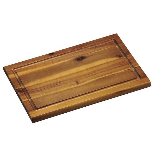Schneidbrett Akazienholz 32X21X1,5Cm Mit Saftrille Braun Natur Kesper 28180-image