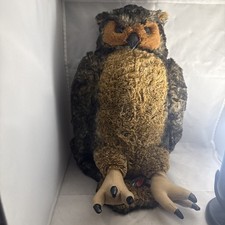 Melissa  Doug Large Barn Owl Realistic 16" Plush Stuffed Animal Toy Brown