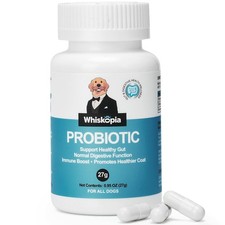 Dog Probiotic Supplement for Gut Health - 60 Capsules, 9 Billion CFU, Prebiotics