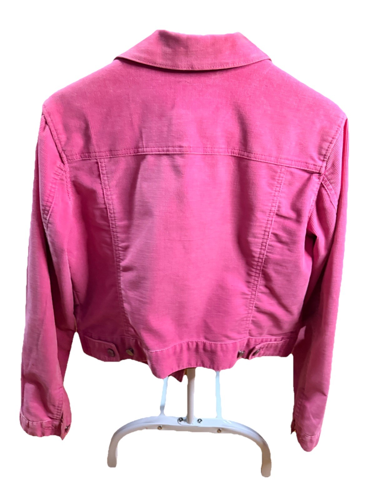 Gap Pink Collared Button Pocket Short Basic Jacke… - image 2