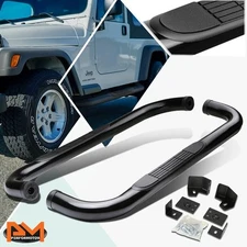 For 87-06 Jeep Wrangler TJ/YJ SUV 3" Side Step Nerf Bar Running Boards Black
