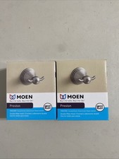 2-Moen DN8403CH Preston Double Robe Hook, Chrome