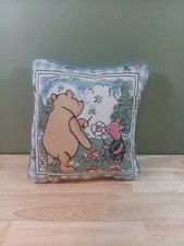 Vintage Disney Winnie the Pooh  Piglet Tapestry Throw Pillow 11.5  10.5"