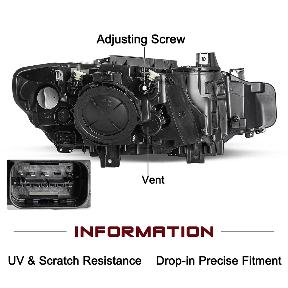 宝马 3 系列 2012 - 2015 F30 320i 328i 335i 车头灯总成一对车头灯 — 第 3/4 张图片
