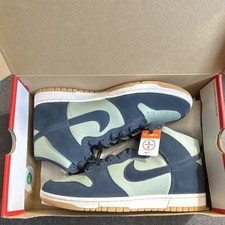 Nike Dunk Hi Retro SE Leather High Top Jade Horizon Armory Navy Lace Up -…
