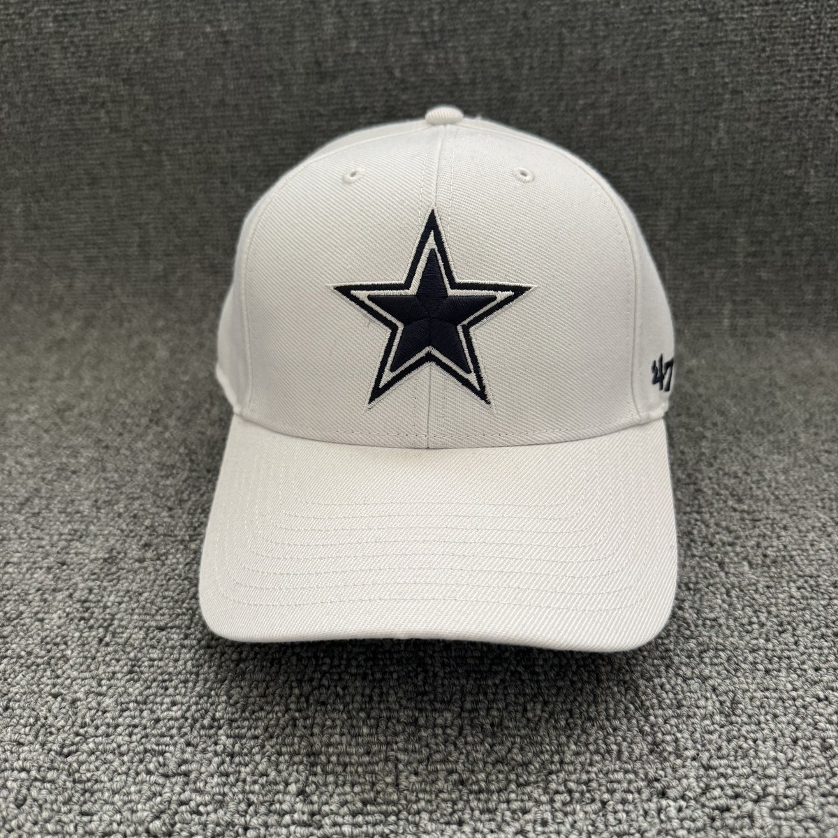 '47 Brand Dallas Cowboys Baseball Cap Strapback White Curved Brim Hat
