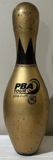 PBA Tour Vintage Gold Bowling Pin, Permit 369C ABC/WIBC RARE PBA.COM Variant
