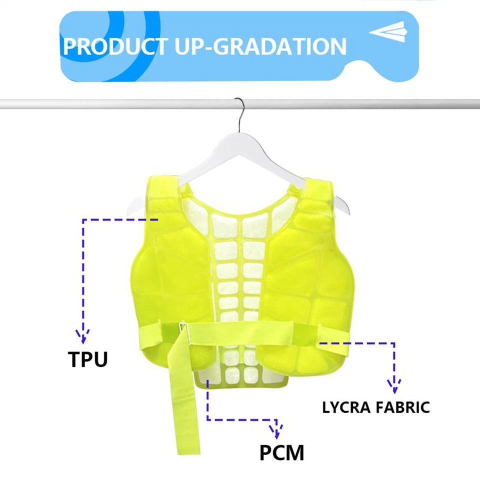 Chaleco de enfriamiento reutilizable ajustable chaleco de hielo protección personal para verano Foto 4 de 4