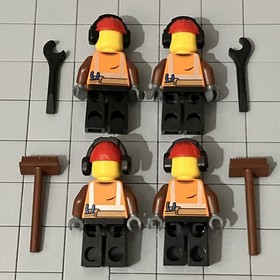 Lego City 60169 Cargo Terminal Lot Of 4 Minifigures E7 19