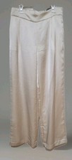EXPRESS New With Tags HIGH RISE TROUSERS, CREAM SATIN, SZ 6, SIDE ZIP
