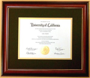 frame gold diploma mahogany matte cherry mat double c55 frames university